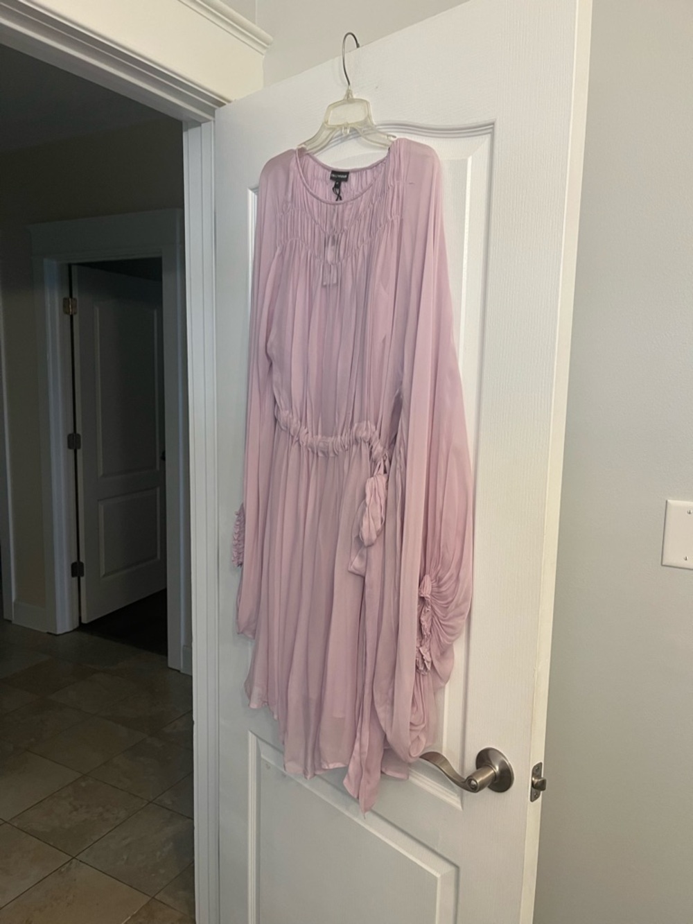 Emporio Armani Lavender Pleated Dress